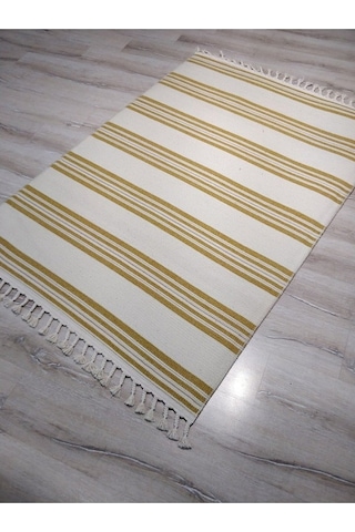 Tarz Wool 20-001Sarı Yün Dokuma Kilim 115X170 Cm
