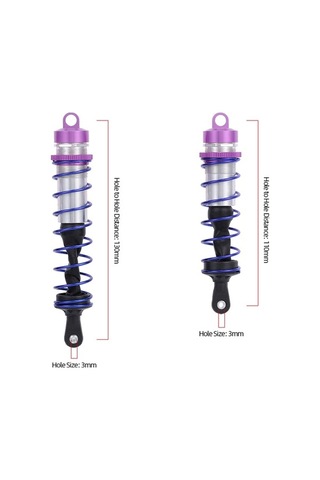 Pazly Yüksek Uyumlu Süspansiyon Rc Performanslı Parçası Mor Metal Jlb, İçin Hsp, Geeroyoo Dhk Araçlar Amortisör Adet 4 1/8 - Ti