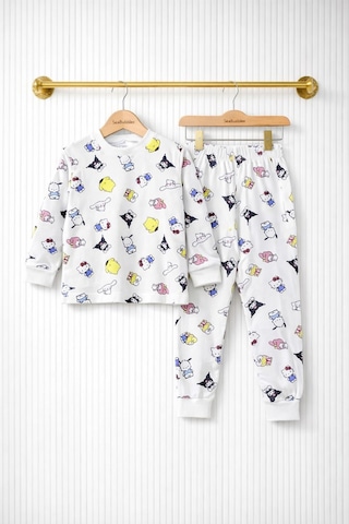 Kuromi Kız Çocuk Pijama Takım St09658 KREM