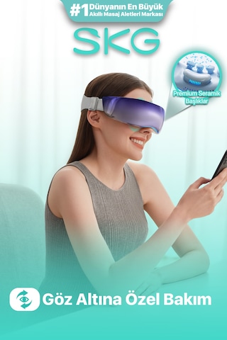 Ks700-e Akıllı Göz Masaj Aleti / Robotu Soğuk Kompress Mobil App, Isı Terapisi & Termoterapi Mor-lacivert