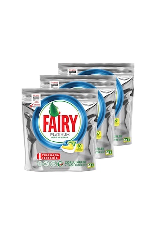 Fairy Platinum Limon Kokulu Bulaşık Makinesi Deterjanı 180 Tablet