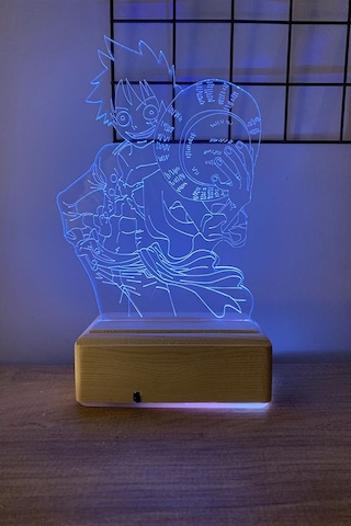 Monkey D. Luffy One Piece 16 Renk Gece Lambası Çok Renkli