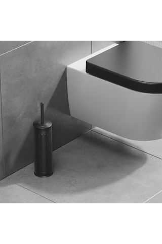 Aqua Bagno Midas Klozet Ve Tuvalet Fırçası ,mat Siyah Siyah