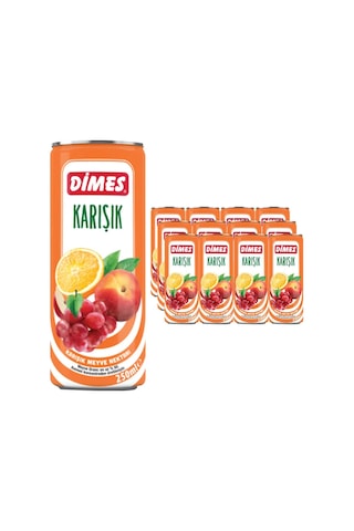 Dimes Meyve Nektarı Karışık 250 Ml X 12 Adet
