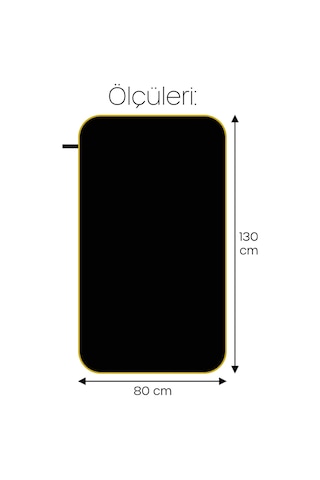 Unisex Mikrofiber Plaj Havlusu 80x130 Cm Yumuşak Dokulu Deniz Banyo Sporcu Havlusu Large Boy Siyah