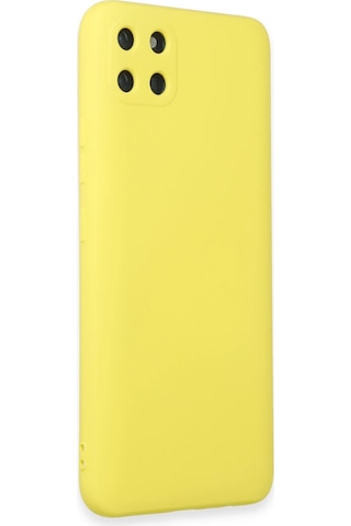 Gld-spt- Newface Realme C11 Kılıf Nano İçi Kadife Silikon - Sarı
