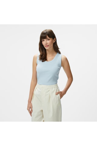 Nautica Kadın Mavi Slim Fit T-shirt Düz 35v422t Mavi