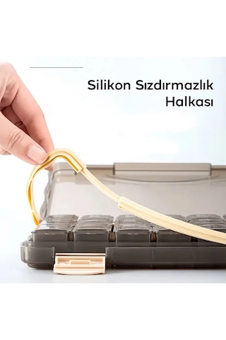 7 Günlük 28 Gözlü Haftalık Kutusu Hap Düzenleyici Su Geçirmez Pp Silikon Mh-hs8233-0923