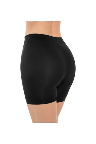 Cottonhill Premium - Kadın Siyah Ultra-rahat Seamless Yüksek Bel Uzun Paça Boxer Siyah