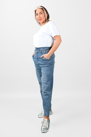 Kadın Beli Lastikli Kot Pantolon Mavi