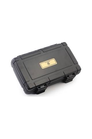 Conquistador Siyah 5 Kapasite Seyahat Humidor Puro Kutusu Cnq-007