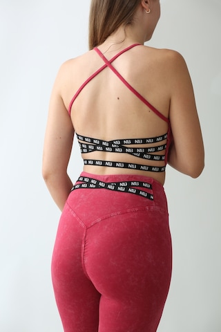 Nature The Brand Kadın Sporcu Sütyeni - Seamless Ve Toparlayıcı Sırt Detaylı Bra Acid Pembe Vişne