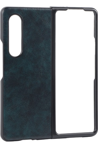 Galaxy Uyumlu Z Fold 3 Mavi İş Desenli Kılıf Kaiyi