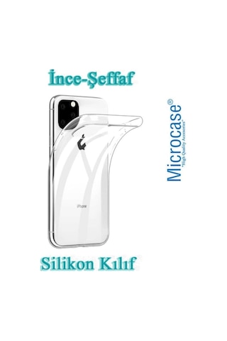 Microcase Apple Uyumlu iPhone 11 Pro Max Ince 0.2 Mm Soft Silikon Kilif Seffaf 386018781