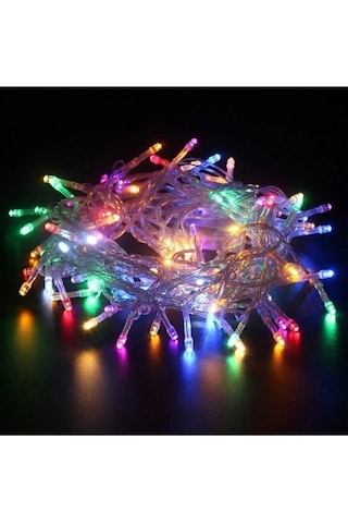 50 Ledli 5 Metre Üç Renk 8 Farklı Fonksiyonlu Fişli Led, Dekor Lambası - Rgb