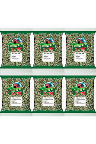 Orti Yeşil Mercimek 1 Kg. x 6 Adet