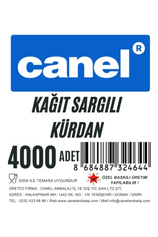 Canel Kağıt Sargılı Kürdan 4000 Adet