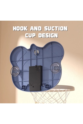 Ranyeek Çocuklar İçin Ayarlanabilir Yükseklikte Basketbol Potası Sessiz Top Hediyeli, Duvar Montajlı, 1-6 Yaş