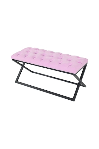 Varcera Pembe Chester Model Kapitoneli Puf&bench&koltuk&oturma Bankı&teddy Puff&yatak Odası Takımı Önü&ucu