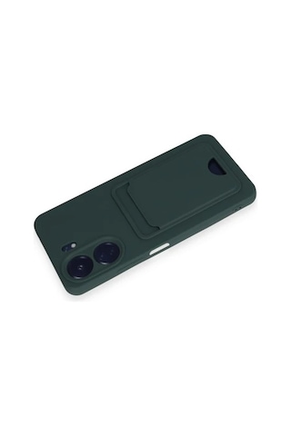 Xiaomi Poco C65 Uyumlu Arka Kamera Korumalı Kart Koyulabilen Silikon Kartlıklı Kılıf Kapak