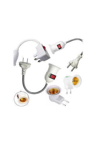 Lamba Tabanı Esnek Viraj Mobil Test Işık Soketi Lamba Adaptörü