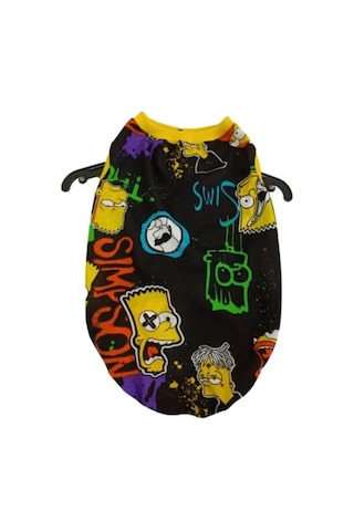 Simpson Desenli Kedi Kıyafeti Elbisesi SMALL/S/Beden 1