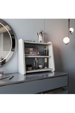 Alpa Ev Mobilya 3 Katlı Tezgah Üstü Organizer, Modern Mutfak Rafı Ve Çok Amaçlı Düzenleyici Traverten