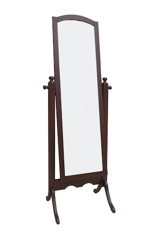 Ayna Boy Oval Dikdörtgen Model Ahşap Kayın Ve MDF iskelet. Parlak Ceviz Natüre El Yapım Ceviz