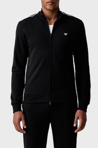 Emporio Armani Logolu Regular Fit Dik Yaka Eşofman Takımı Erkek Eşofman Takımı Em006961 Af25024 Uc001 Siyah