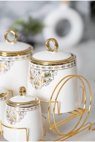 Acar Astar 8 Parça Baharat Seti - Gold Beyaz - Altın
