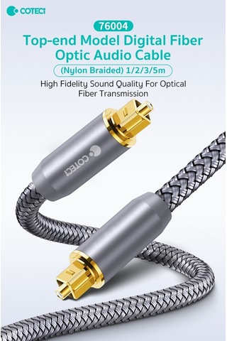 Delux Serisi Coteci 1m Fiber Optik Ses Kablosu Kablo