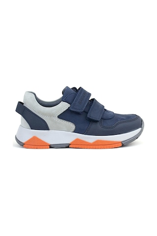 Rakerplus Hakiki Deri Lacivert Gri Çocuk Sneakers Spor Ayakkabı Lacivert