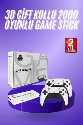 Tek 3d 4k Hd 2.4g Game Stick 4k Ultra Hd Oyun Konsolu Çift Kollu Najmaddin 69010870