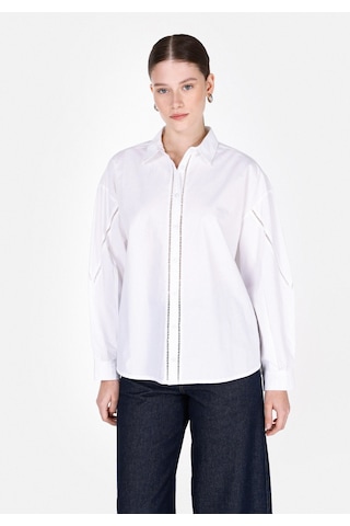 Colin's Colins Regular Fit Shirt Neck Düz Kadın Beyaz Uzun Kol Gömlek Cl1073690 Q1.v1 Wht Beyaz