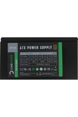 Gamepower GP-550 550W 80+ Bronze Güç Kaynağı
