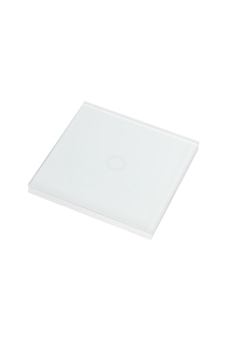 Mufunye 86 Tipi Cam Panelli Ev Duvar Lambası: Akıllı Dokunmatik Anahtar + 433mhz Kablosuz Uzaktan Kumanda, 110-240v Beyaz Tekli Kontrol