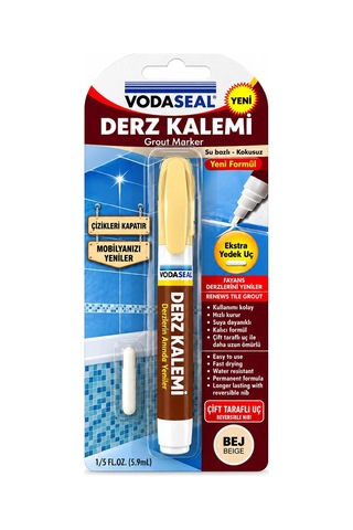 10 Adet Bej Derz Kalemi Su Bazlı - Kokusuz Yedek Uç 5468