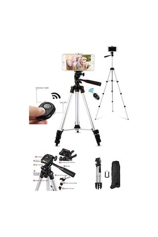 Profesyonel Fotoğraf Video Çekimi 106 Cm Tripod Telefon Tutucu Bl