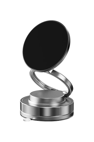 Noktaks - Telefon Tutucu T28 Vakum Özellikli 360 Derece Dönebilen Magnetik Telefon Tutucu - Siyah T36060