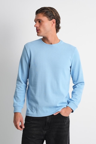 Alexander Gardi Alexandergardı Uzun Kollu Bisiklet Yaka Basic Sweatshirt Mavi