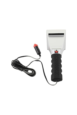 Sones 12V Çok Fonksiyonlu Isıtmalı Araba Kar Temizleme Aleti Gümüş Siyah