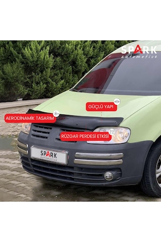 Volkswagen Caddy 2004-2010 Yıl Aralığı Uyumlu Kaput Rüzgarlığı 3mm Siyah