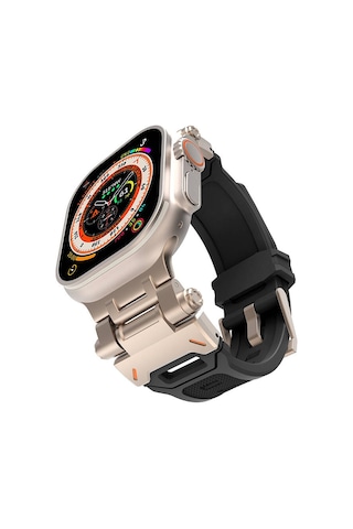 Tuva Teknoloji Watch 42mm Clo Krd-108 Metal Başlıklı Silikon Kordon-starlight-siyah