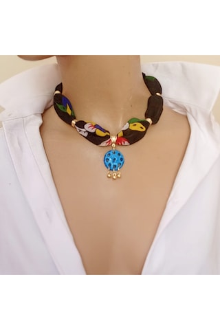 Yörük Otantik Güneş Süryani Taşı Kolye İki Farklı Renk Seçeneği Siyah