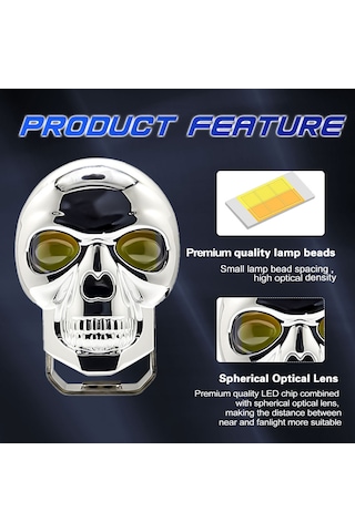 Symbee 1 Adet Motosiklet Led Sis Farı, Jeep Ve Offroad Araçlar İçin Yardımcı Işık, Ip68 Su Geçirmez.