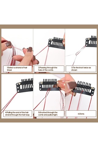 Dofolink 90cm 12 Renkli Renkli Saç Ek Uzantısı, Parlak Renkli Metalik Ipler Ve Örgü İğnesi Seti Çok Renkli