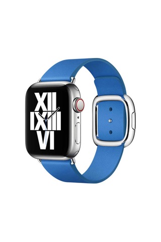 Xemu Watch Ultra 49mm Kordon Uyumlu Krd-42 Deri Strap Kayış Clo- Mavi
