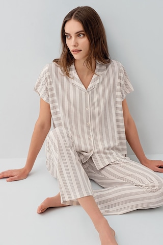 Pierre Cardin Kadın Krem Gömlek Pijama Takım Pc9178-s-v1 Krem