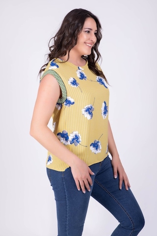 Myline Biyeli Salaş Bluz-558 Sarı