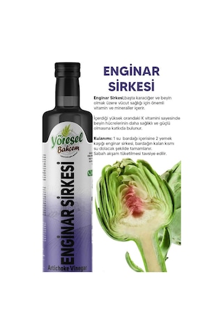 Yöresel Bahçem Enginar Sirkesi Doğal Fermantasyon 500 Ml